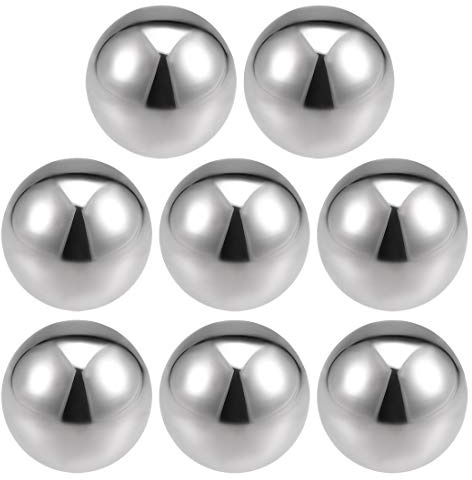 uxcell 41mm(1.61) Dia 304 Stainless Steel Hollow Ball for Home Garden Decoration 8pcs