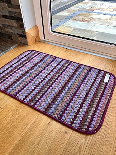 Jollys NEW VIOLET PURPLE LILAC BERRY COLOURED MODERN WASHABLE NON SLIP KITCHEN UTILITY HALL LONG RUNNER DOOR MAT RUG (7 (40X67CM)