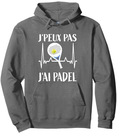 Padel - Battement De Cœur Raquette Padel - Maillot Padel Sweat à Capuche
