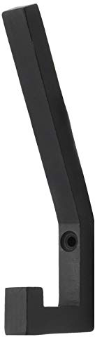 Gedotec Garderobenhaken schwarz matt | ALPIN | Vintage Kleiderhaken eckig | 1 Stück | Aufhängehaken für Bad | Design Wand-haken antik | Huthaken inkl. Befestigungsmaterial | Jackenhalter wandgaderobe