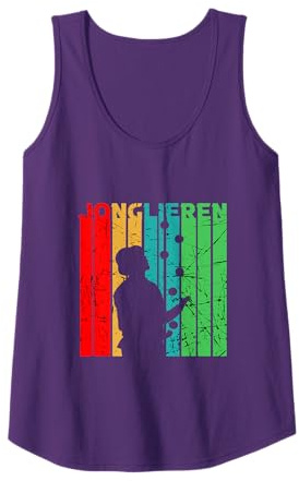 Retro Jongleur-Design Vintage Jonglierbälle Jonglieren Hobby Tank Top