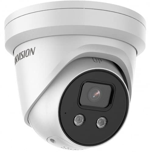 Hikvision DS-2CD2386G2-ISU/SL(4mm)(C) Turret Überwachungskamera mit 8 Megapixel, bis zu 30m Beleuchtung, professionelle Überwachungskamera, Acusense Kamera mit Fehlalarmfilter