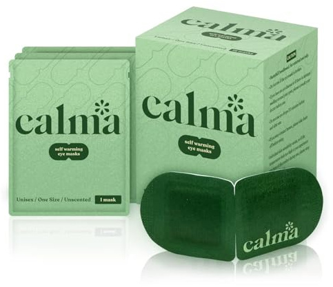 16 Pack Calma Heated Eye Mask - Hot Compress For Eye Fatigue - Helps Relief Dry Eyes, Blue Light Strain, Headaches and Dark Circles (Unscented)