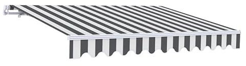 Leudus 3x2,5m Stabile Aluminium Manuelle Gelenkarmmarkise mit Kubel,Anti-UV und wasserabweisend SP1105(SPD023)