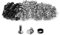 LMS DATA M6 Cage Nuts, Bolts and Washers Kit - For Rack Mount Equipment installation on Network cabinets (20 pack, Nickle), Black