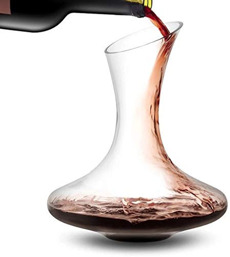 Weinkaraffe aus Kristallglas, 100% mundgeblasen, bleifrei, Dekanter, Weinkaraffe für 1500 ml