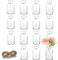Lannvan 15 Mini Jarrones de Cristal - Jarrones Cristal para Decoración de Mesa de Boda - Centro Mesa Decorativo - Mini Jarrones Decorativos Modernos de Mesa - Aptos para Lavavajillas -130ML