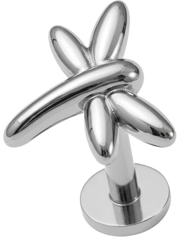 AZARIO LONDON Labret-Piercing, Tragus-Piercing, 16 Gauge, Chirurgenstahl, Libelle