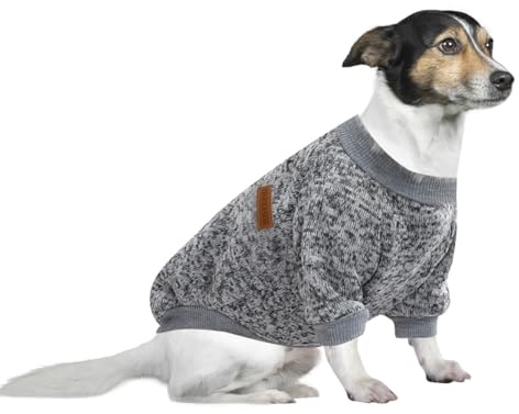 HuaLiSiJi Sweat à capuche pour chien Chihuahua Pull pour chien, intérieur en polaire, doux, confortable, couleur vive, facile à mettre et à enlever (gris, 4XL)