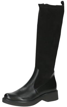 CAPRICE Damen Stiefel mit Absatz Kniehoch mit Reißverschluss, Schwarz (Black Comb), 39 EU