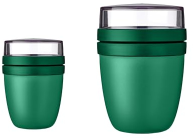 Mepal Duo Pack - Fiambrera, polipropileno (PP), PCTG, 06, verde vivo
