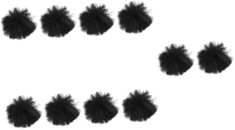 DOITOOL 10stücke Lavalier Mikrofon Windschutz Plüsch Abdeckung Für Mikrofone Geräuschreduzierung Popschutz Für Aufnahme Schwarz