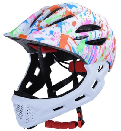 F Fityle Casque de vélo pour Enfants Casque de Cyclisme Équipement de Protection Casque de vélo pour Enfant intégral pour vélo de Plein air, Blanc