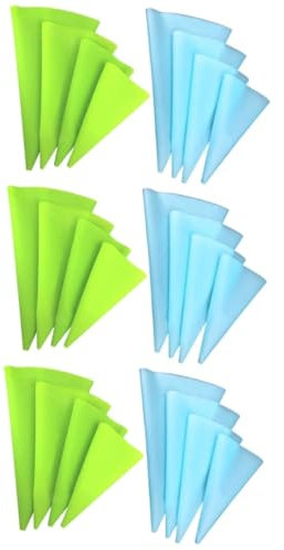 Garneck 3 Juegos Bolsa De Hielo Puffer Bag Silica Gel Bolsitas Manga Pastelera Bolsas Bolsa para Decorar Pasteles Bolsa para Decorar Mangas Pasteleras De Silicona Green 8 Uds * 3