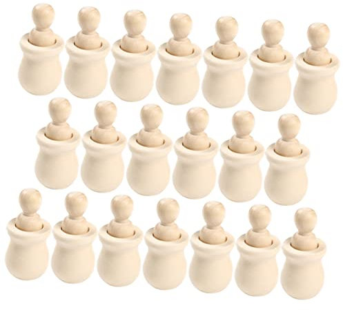 STOBOK Diy Kinder Unbemalte Holzfiguren Diy Bastelbedarf Für Blanko Puppen Für Gestalten Und Perfekte Spielzeugfiguren Für Bastelprojekte Holzfiguren Dekoration Diy