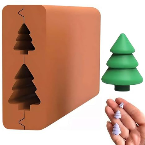 Christmas Tree Roller Clay Tools, Christmas Polymer Clay Bead Roller, DIY Xmas Tree Shaped Polymer Clay Bead Roller for Clay, Unique DIY Christmas Tree Decorations Holiday Crafting for All Ages