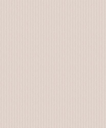 Rasch Tapete 101904 - Helle Vliestapete mit Streifen in Rosa und Creme - 10,05m x 0,53m (LxB)