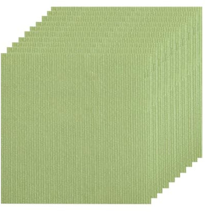 Fudaiki Teppichfliesen Selbstklebend 30x30CM 10 Stück Teppichfliesen Selbstliegend, Teppich Fliesen Teppich Selbstklebend Teppichfliesen Weich Auslegware Teppichboden Grün
