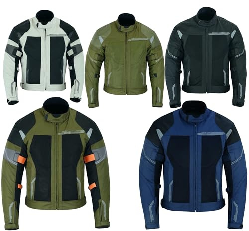 WMW WALI MOTO WEAR Motorradjacke Sommer Herren – Atmungsaktiv, Panzerschutz, Hochglanz Reflexion,Leicht, Belüftet & Reflektierend für den Sommer