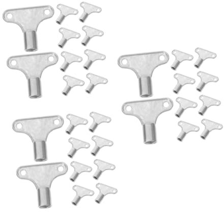 VILLCASE 3sets Radiator Key Universal Faucet Tool Multi-Functional Plumbing Key Metal Air Plumbing Bleeding Tools Set 10pcs*3