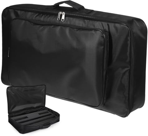Tragetasche für Gitarrenpedale M601, Schwarz, 60, 5x32x10 Cm | Nylon Ausführung, Reißverschlussfach, Rutschfester Griff, für Keyboard und Gitarrenspieler