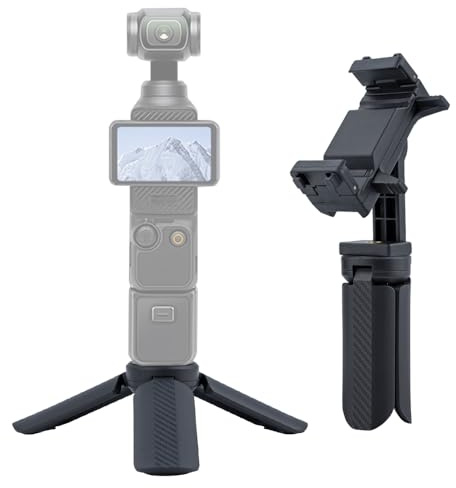 Mini Tripod with Universal Phone Holder, Portable Camera Stand, Compatible with iPhone, GoPro, Webcam