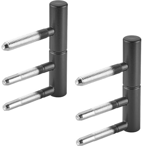 SOTOOLS 2-teiliges Türband 1 Paar (2 Stück) Türscharnier schwarz matt Set mit hoher Stabilität – langlebige schwarze Pulverbeschichtung. Nylon-Gleitlager für geräuscharmen Türlauf – für Zimmertüren