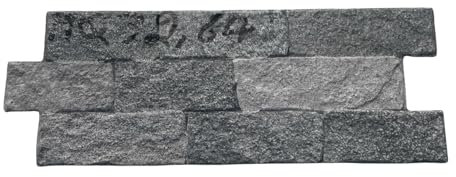 Piastrella mattonella Gres Porcellanato Effetto Pietra, Antracite, 16 x 40 cm, 14 Pezzi, 0,90 mq, per Rivestimento Interno/Esterno