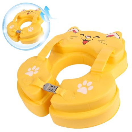 Duroecsain Bebé Piscina – Anillo de natación de PVC sin inflado para niños, cómodo antibalanceo para niñas y niños de 6 a 36 Meses