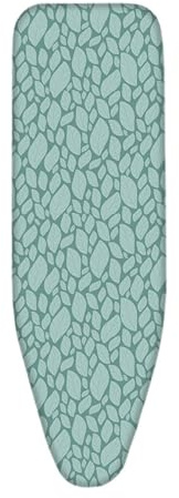 Bügelbrettbezug Grau Grüne Blätter Bügelbrettbezug 120x40 Elastisch Bezug Bügelbrett Für Schnelles Bügeln Bügeltischbezug mit Dick Polsterung Ironing Board Cover Hitzeresistent Bügelbrettbezüge