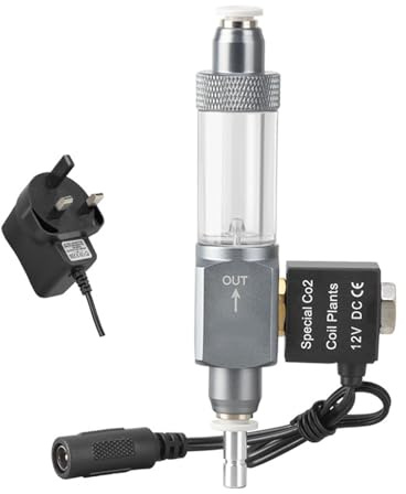 Wdbild Professional CO2 Solenoid Valves Bubble Counter For Ecosystems Installation Prevents Backflow Leakage Professional Aquarium Check Valves