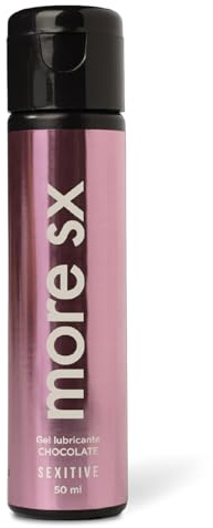 SEXITIVE | Gel Lubricante Comestible Sabor Chocolate | MORE SEX 50 ml | Sabor Chocolate Tentación. Textura sedosa y besable para sexo oral y juegos en pareja. Lubricación hidratante y sensorial.