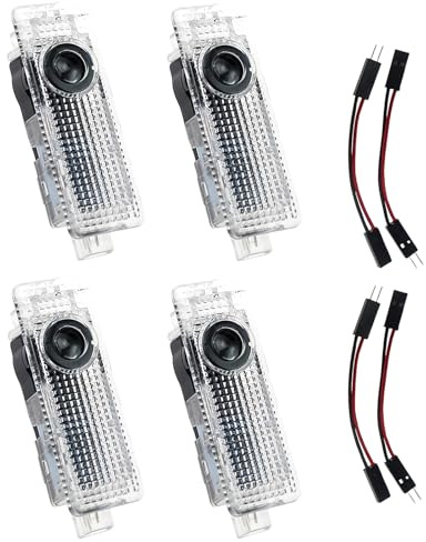 IGEAIIE Car Door Lights, 4 Pack LED Door Projector Logo Lights, Wireless Welcome Puddle Lights, Ghost Shadow Lights Compatible with 3/5/6/7/X1/X2/X3/X4/X5/X6/X7/Z/M/GT Series