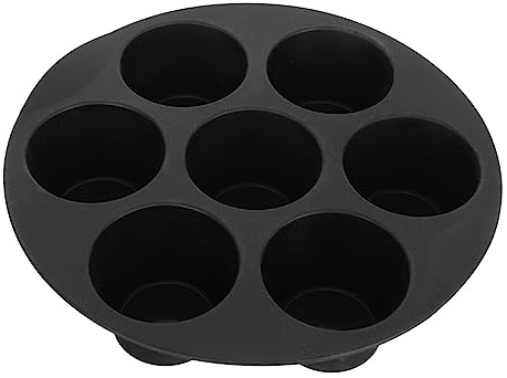 DOITOOL Stampo Silicone per Dolci Antiscivolo e Resistente Adatto per Forno Microonde e Friggitrice ad Aria Pirofila Riutilizzabile per Muffin e Cupcake Nero Small