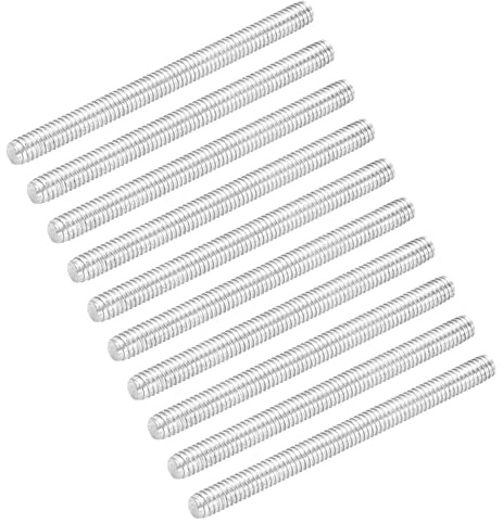 QUARKZMAN 30 Stück Gewindestange M4 x 50mm Vollgewindestangen 0.7mm Gewindesteigung 304 Edelstahl Gewindestifte Rechtsgewinde Gewindestab Stiftschrauben für Möbel Maschinenmontage
