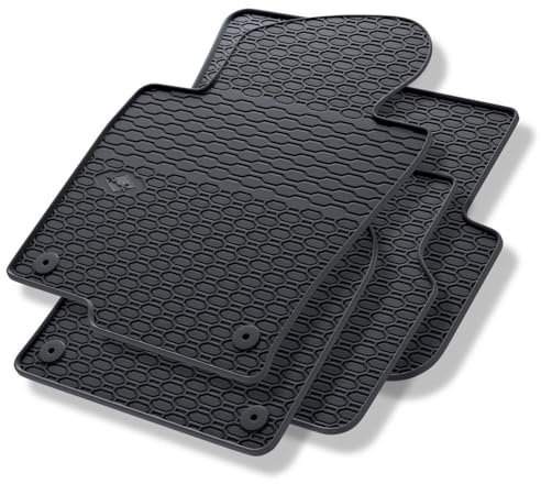Mossa - Gummifußmatten Auto kompatibel mit VW Volkswagen Passat Limousine, Variant (2010-2014) schwarz Gummimatten Gummi Fußmatten