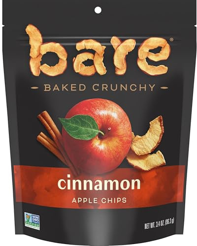 Bare Baked - Chips de manzana horneados, canela, bolsa de 3.4 onzas