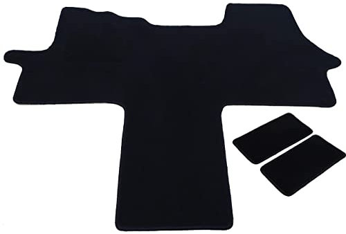 MERTEX Automatte Autoteppich kompatibel mit Ducato Jumper II Boxer II 250 seit Bj. 2006 Classic schwarz 1615-C-S (schwarz, Fahrerhausteppich mit 2 Einstiegsmatten)