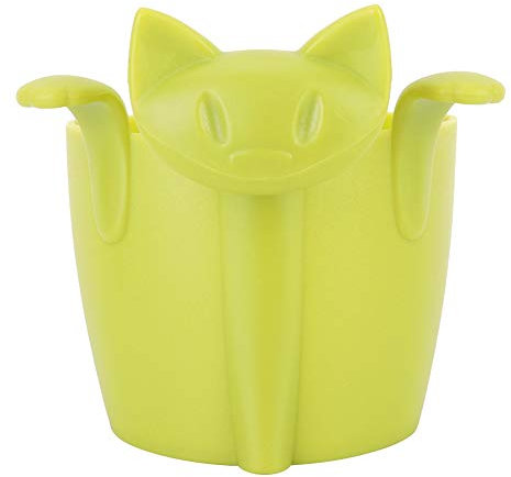 Tee-Ei, Innenministerium Nette Katzen Form Silikon Tee Ei Teesieb Filter Tee Satz Zusatz(Grün)