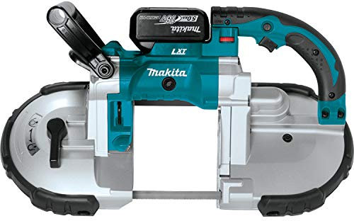Makita DPB180RTE 18V Li-ion LXT Portable Band Saw Complete with 2 x 5.0 Ah Batteries and Charger Supplied in a Carry Case
