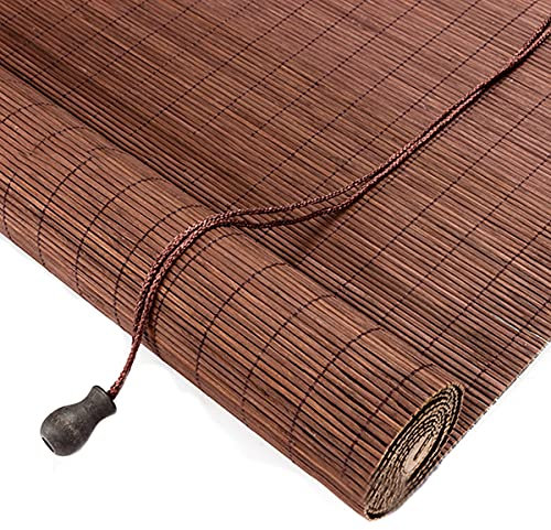 ZH-VBC Bambusrollo Sichtschutz Balkon Aussen, 60cm / 80cm / 100cm / 120cm / 140cm Breit Natural Bambusrollo Raffrollos, Rollo Holz 吗mit Seitenzug, Leichte Montage, Mehrere Größen,140x200cm