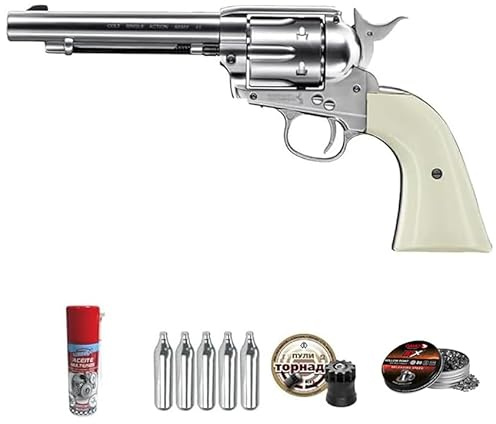 Revólver de balines Colt SAA 45-Nickel 5,5 | Arma del Oeste Tipo 'Peacemaker' semiautomática Calibre 4,5mm