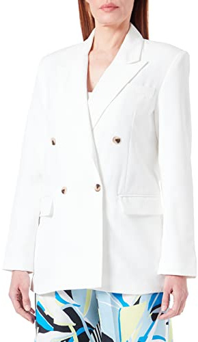 PIECES Pckyza Blazer surdimensionné BC, Cloud Dancer, S Femme