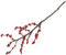 Gry & SIF Rama de bayas de fieltro, tallo flexible, rama decorativa para jarrones, escaramujos artificiales, rama artificial, decoración otoñal hecha a mano, 1 rama con bayas rojas, 60 cm