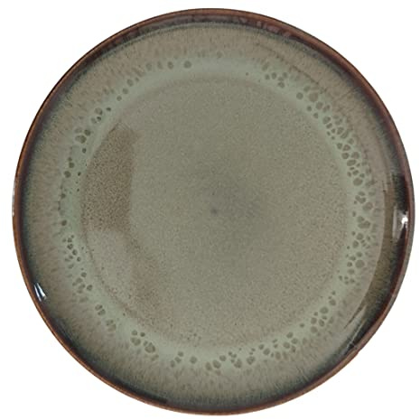 PintoCer - 2 x Platos Llanos Grandes de Ceramica de Gres, 29 cm, Platos de Cena, Apto para lavavajillas y microondas