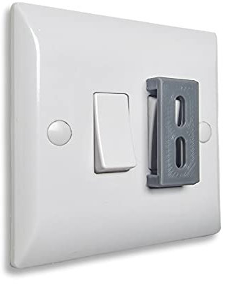 Decoralin 4 Pack Light Switch Cover Guard Caps Prevents Kids or Accidental On Off Switching Whilst Allowing Easy Access for Intentional Switching (Grey)