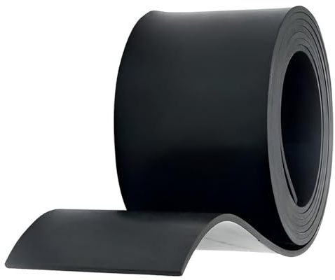 Rouleau de Caoutchouc SBR - pour Revêtement de Sol, Protection, Antidérapant, Dalles PVC Garage (Largeur: 20cm, 4mm, Rouleau 200cm)