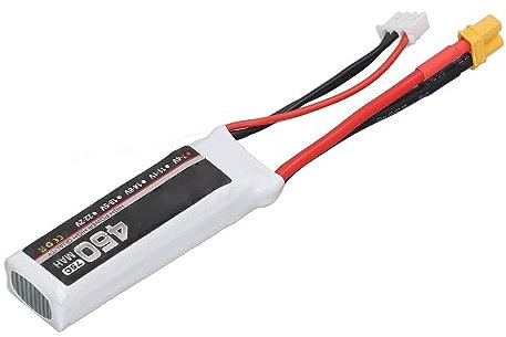 Fussbudget Lithiumbatterie, 450mAh 75C XT30 Hohe Vergrößerung Langlebig Stabil FPV Renndrohne Lithiumbatterie für RC Flugzeug, Quadrocopter, Hubschrauber (2S)