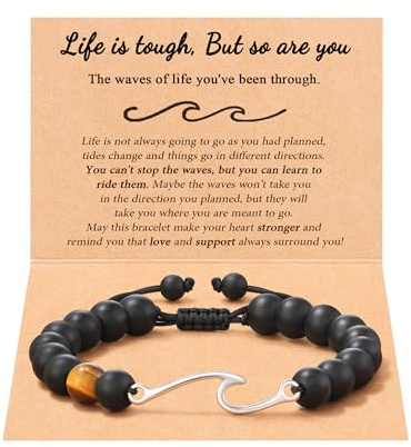 Tarsus Inspirational Bracelets for Men Gifts - Encouragement Gifts for Sobriety, Thinking of You, Feel Better, Motivational, Get Well, Greif, Anxiety Relief Items