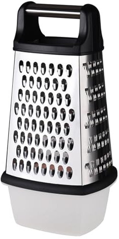 Generisch Box Grater, Food Grater, Vegetable Grater, Cheese Shredder, Professional with 4 Sided Stainless Steel Blades for Parmesan Cheese, Vegetables, Ginger